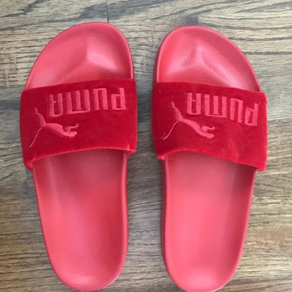 velvet puma slides